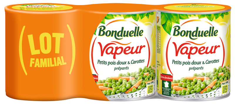 PETITS POIS & CAROTTES VAPEUR Bonduelle