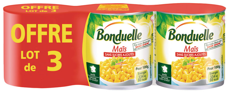 MAÏS SANS SUCRES AJOUTÉS Bonduelle