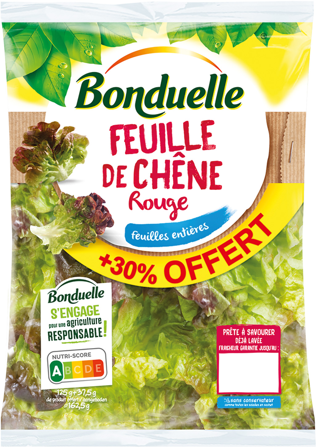  FEUILLE DE CHENE ROUGE BONDUELLE code EAN 3083681049725 