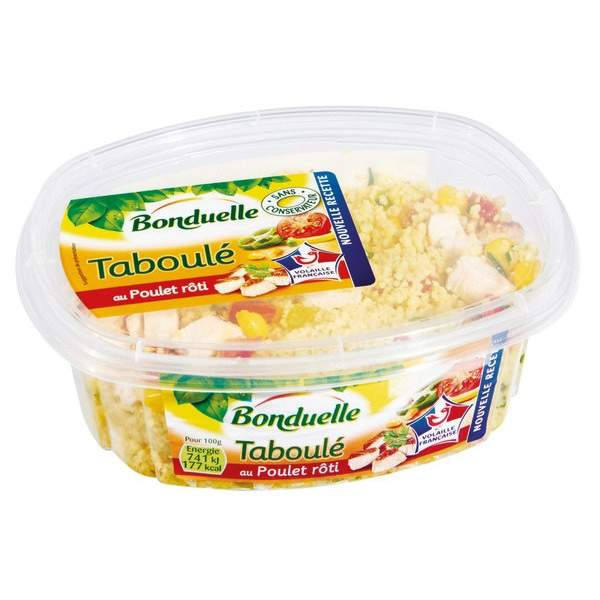 bonduelle TABOULÉ AU POULET RÔTI BONDUELLE code EAN 3083681055269 