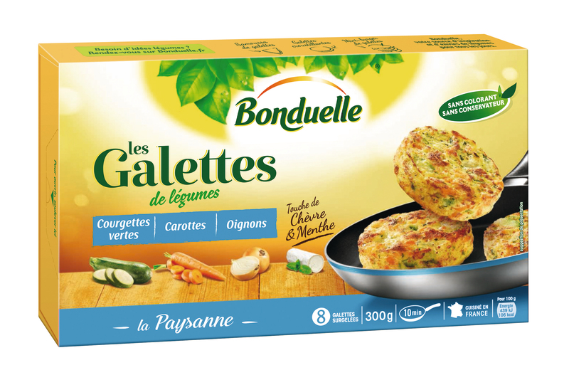 GALETTES COURGETTES CHEVRE BONDUELLE