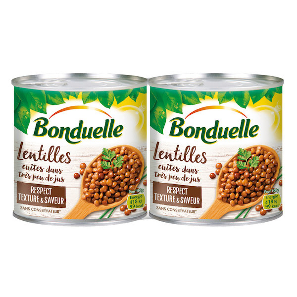LENTILLES OU POIS CHICHES BONDUELLE