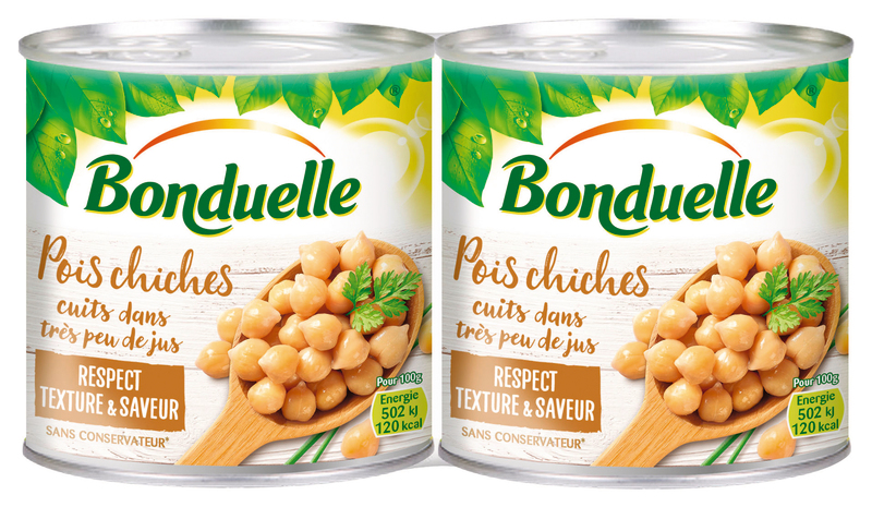POIS CHICHES CUITS DANS TRÈS PEU DE JUS Bonduelle