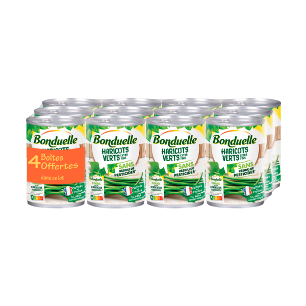 Haricots verts Extra fins
Sans résidus de pesti...