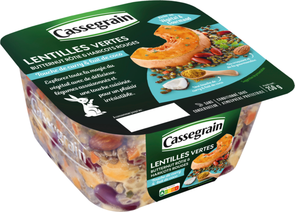  Salade Lentilles Vertes Butternut Et Haricots Rouges Cassegrain code EAN 3083681178609 