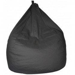 Pouf Poire adulte gris anthracite pas cher FABR...