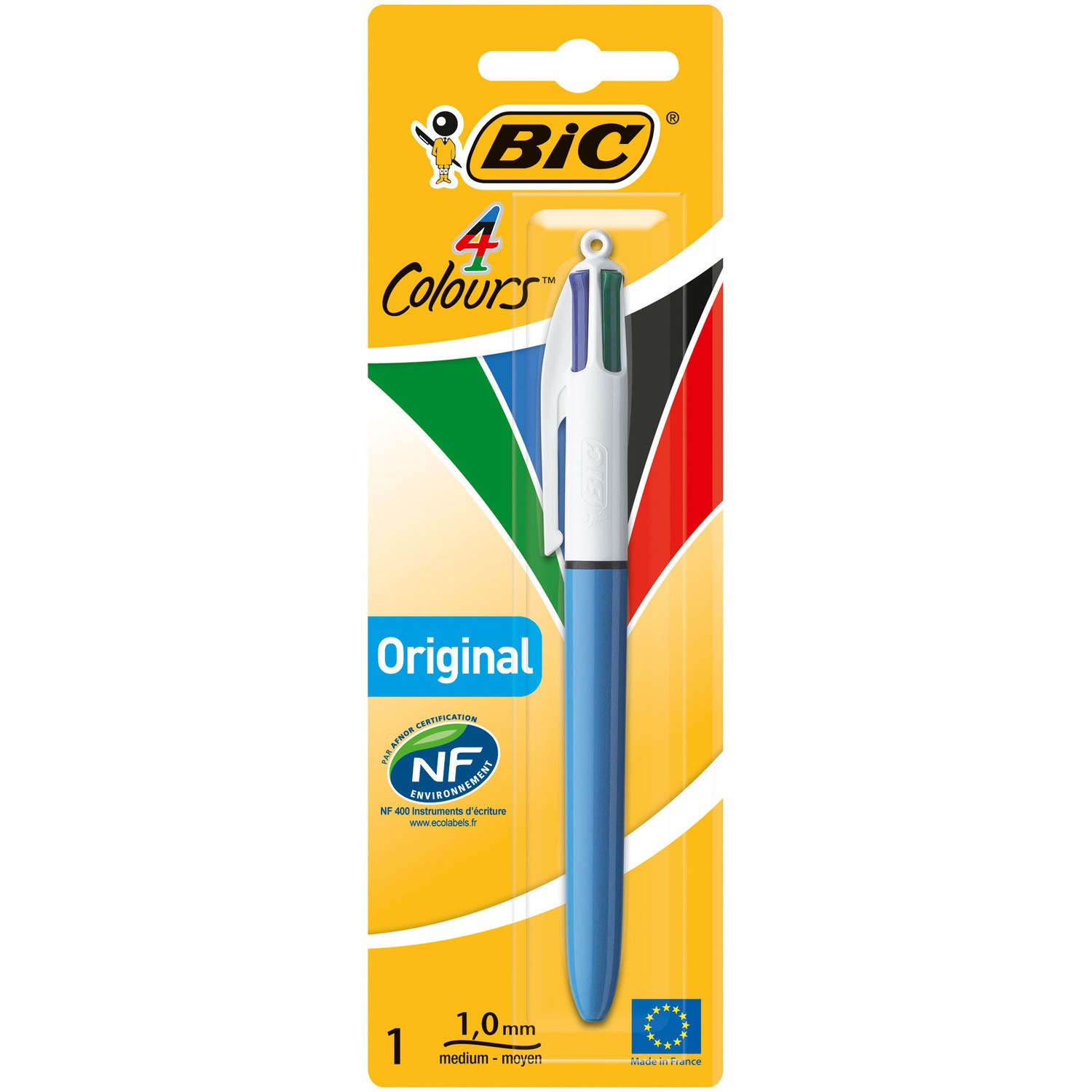 Stylo bille 4 couleurs medium BIC