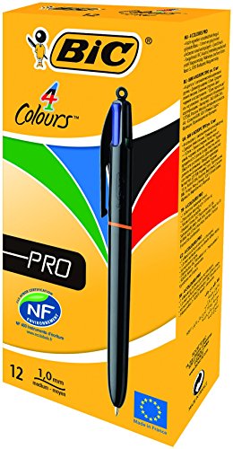 Bic 4 Colours Pro Stylo-Bille Gencodé Boîte de ...