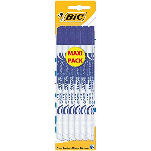 Bic Effaceur Réécriveur Blister de 12 Maxi Pack