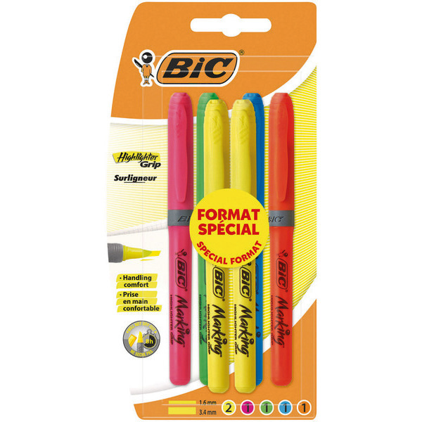 6 surligneurs grip 