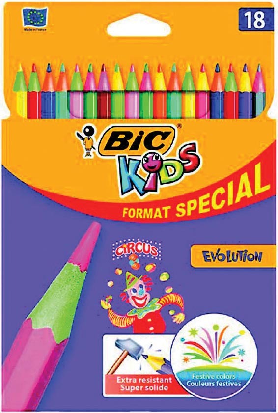 18 CRAYONS DE COULEUR “EVOLUTION CIRCUS” 3086123431416 bickids 18 CRAYONS DE COULEUR “EVOLUTION CIRCUS” 3086123431416 bickids