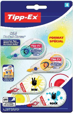 4 RUBANS CORRECTEURS “MINI POCKET MOUSE”