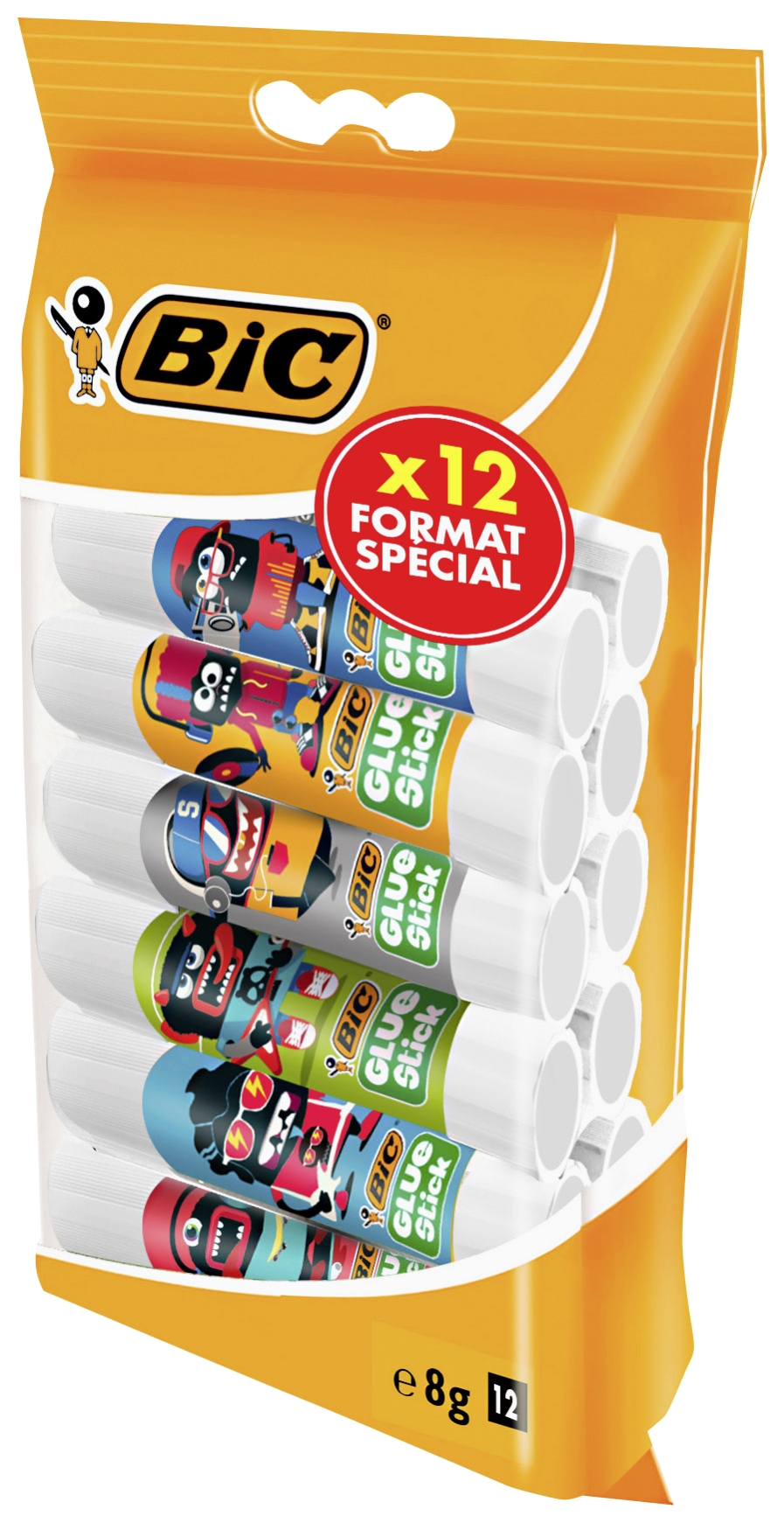 12 bâtons de colle blanche Bic