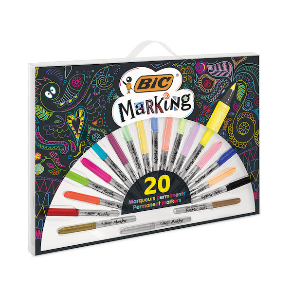 20 marqueurs permanents