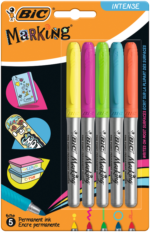 BIC 5 MARQUEURS FLUO INTENSES MARKING BIC code EAN 3086123545557 