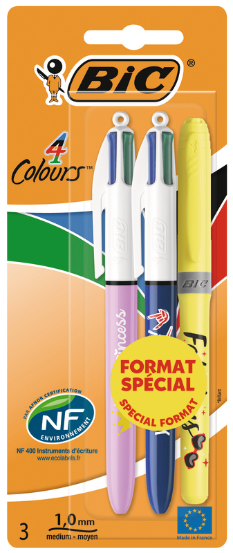 2 STYLOS-BILLE 4 COULEURS DÉCOR MESSAGE + 1 SUR...