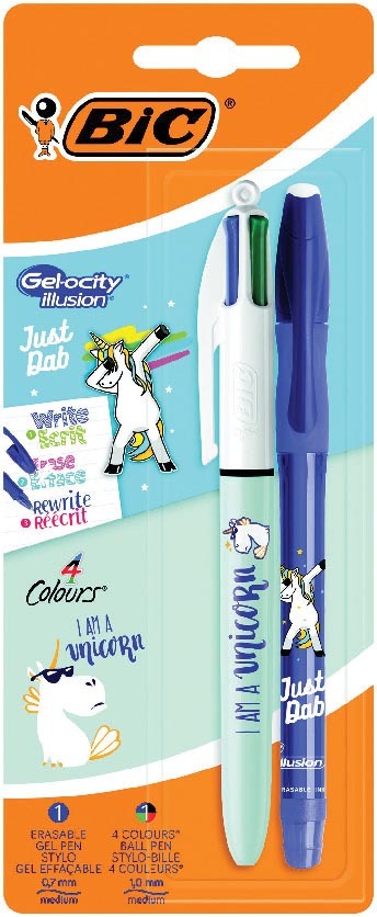 Stylo 4 couleurs effaçable