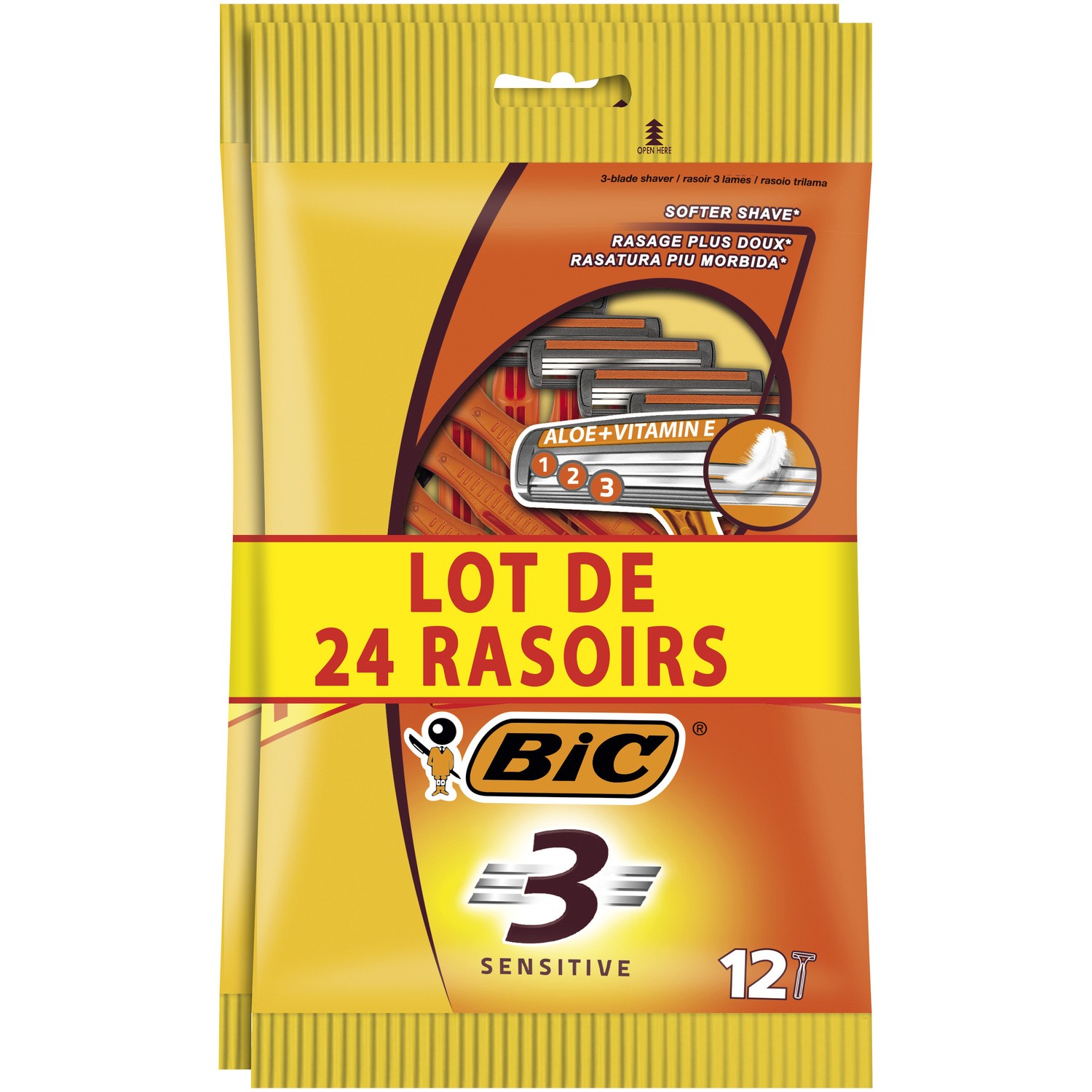 Rasoir jetable homme sensitive BIC