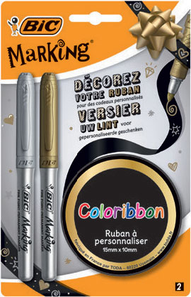 BIC 2 MARQUEURS MARKING METALLIC + 1 BOLDUC BIC code EAN 3086123563414 