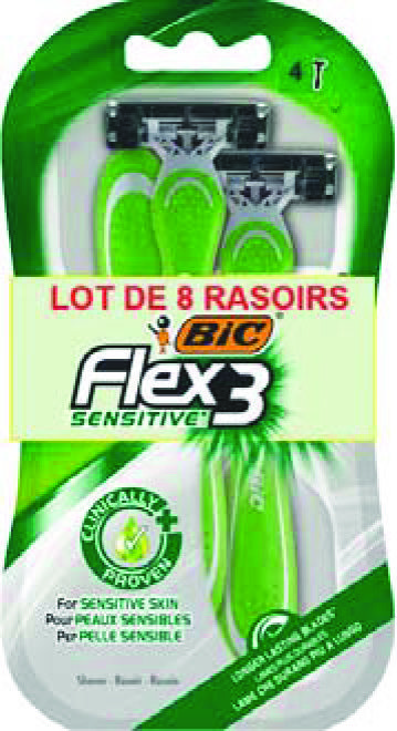RASOIRS JETABLES “BIC FLEX3 SENSITIVE”