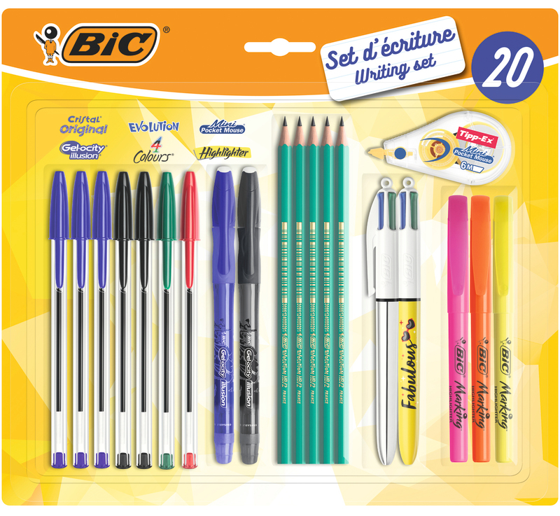 KIT DE PAPETERIE 20 PIECES BIC