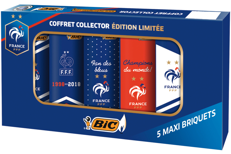 COFFRET DE 5 BRIQUETS J26 MAXI  DÉCOR FFF BIC
