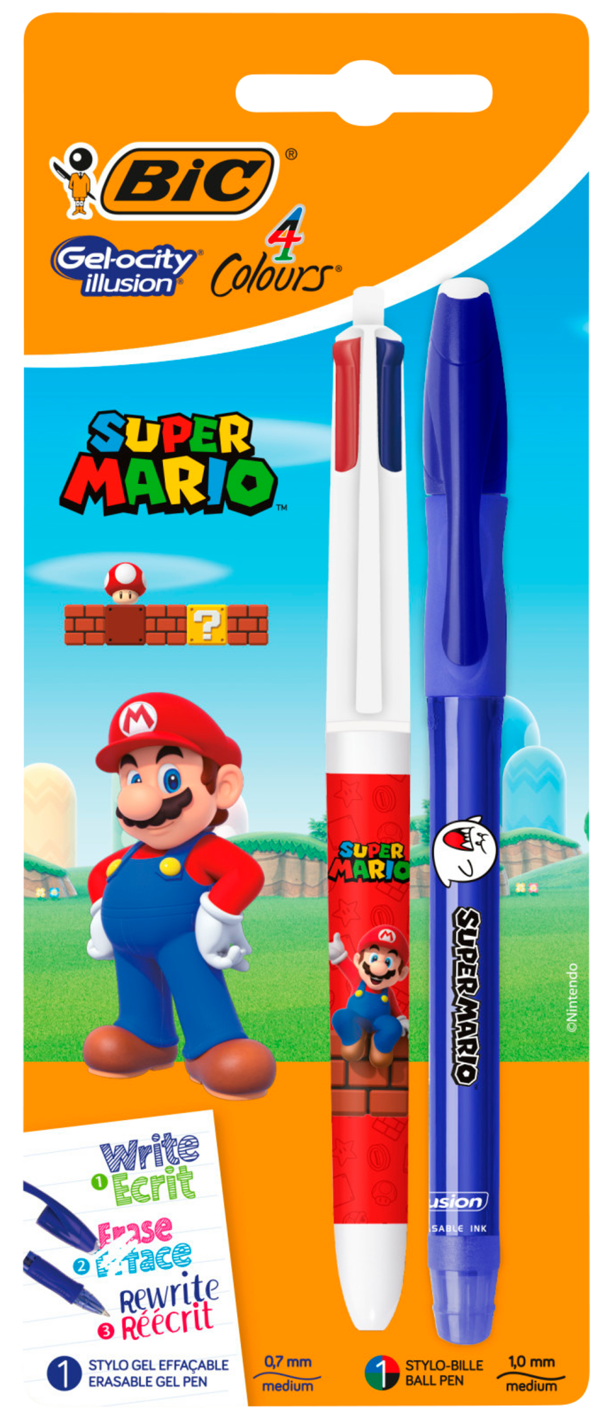 BIC STYLO BILLE 4 COULEURS + ROLLER "GELOCITY ILLUSION"
 code EAN 3086123649255 