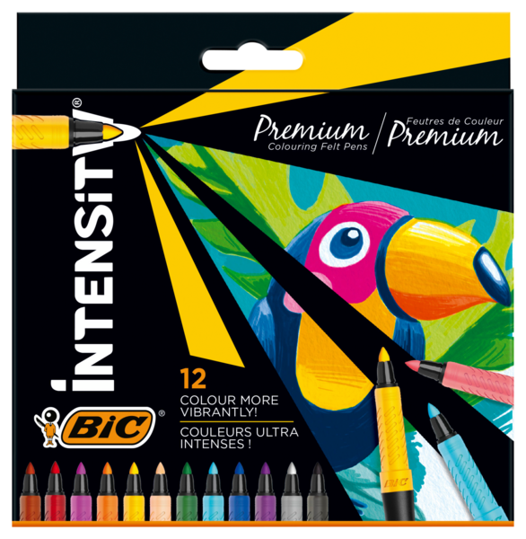 12 FEUTRES DE COLORIAGE PREMIUM INTENSITY 
BIC