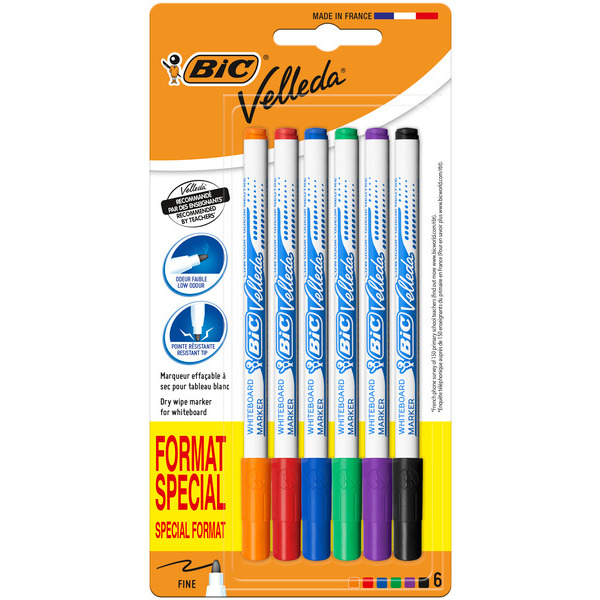 6 feutres effaçables à sec