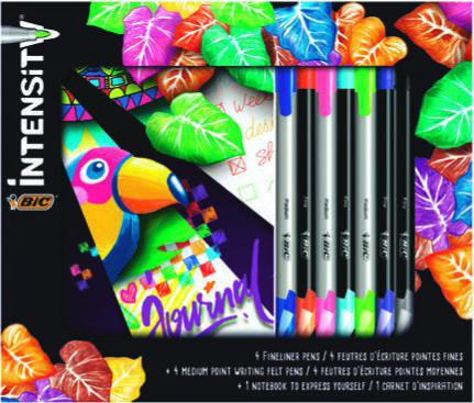 CARNET AVEC 8 FEUTRES D'ÉCRITURE 