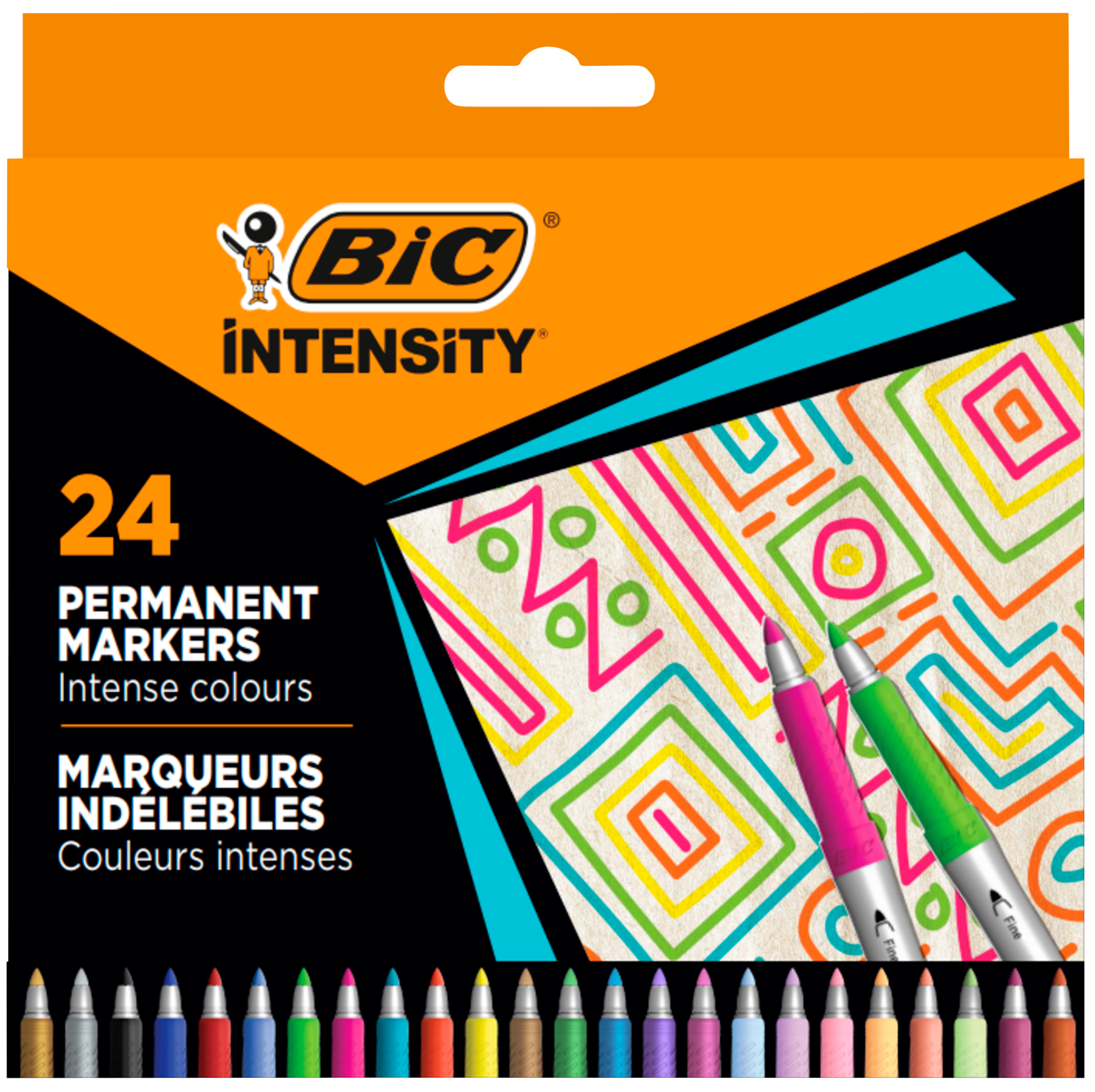 BIC 24 marqueurs permanents "intensity" code EAN 3086123714229 
