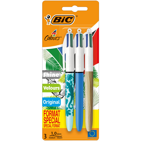 3 stylos-bille 4 couleurs