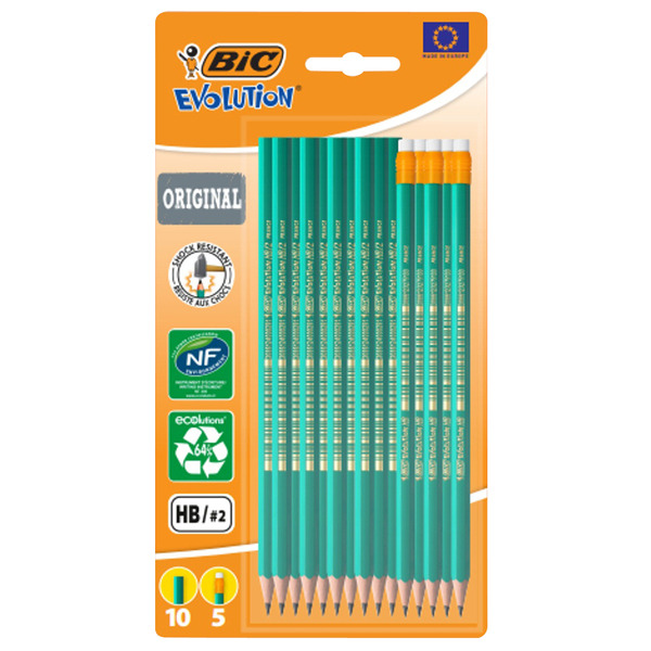 15 crayons graphite ''Evolution''