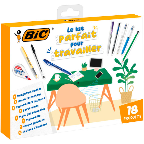 KIT OFFICE PAPETERIE 18 PIÈCES  
