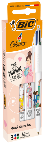  Lot De 3 Stylos 4 Couleurs Bic Fête Des Mères code EAN 3086123782440 