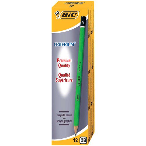 Bic Criterium 550 Boîte de 12 Crayons Graphite 2B
