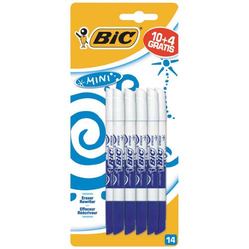 Bic 883019 Mini Effaceur Réécriveur 10+4 Gratuits