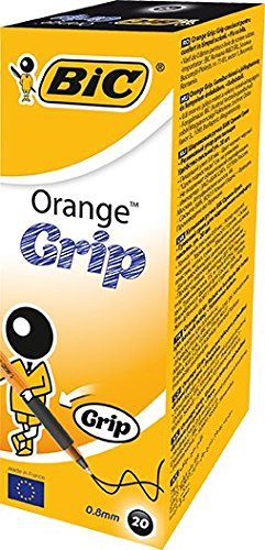 Bic Orange Grip Stylos à bille Pointe fine 0,8 ...