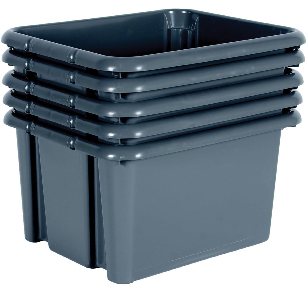 LOT DE 5 BOÎTES DE RANGEMENT 30 L