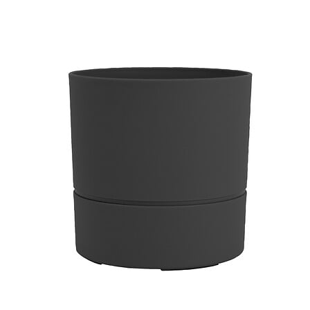 EDA Pot de fleurs rond Aquaduo de 28,5 cm gris ...