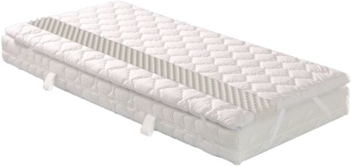 - sur-matelas mousse alvéolée - blanc - 90 x 19...