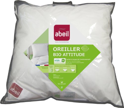 Oreiller classique bio attitude coton 60 x 60 cm