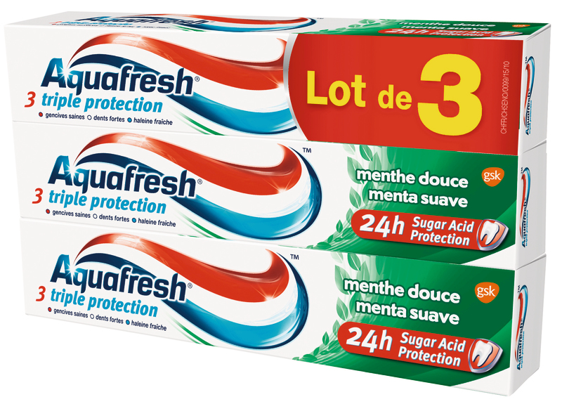 DENTIFRICE TRIPLE PROTECTION MENTHE DOUCE AQUAF...