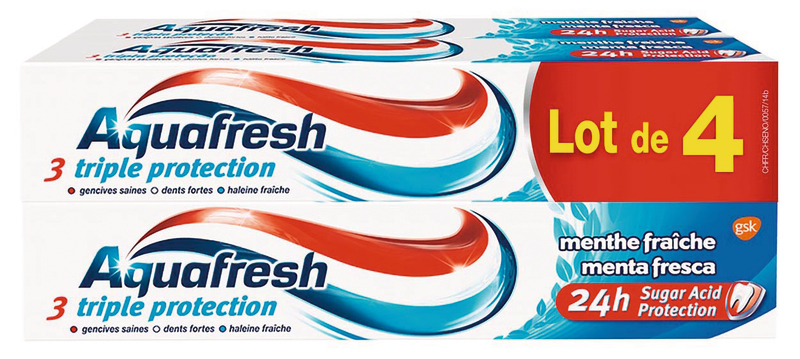 DENTIFRICE TRIPLE PROTECTION MENTHE FRAICHE AQU...