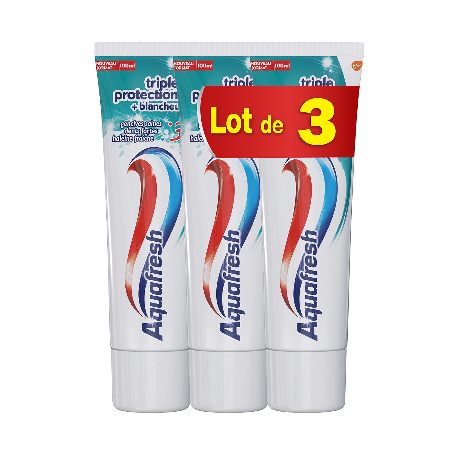 AQUAFRESH Dentifrice triple protection blancheur AQUAFRESH code EAN 3094905547859 
