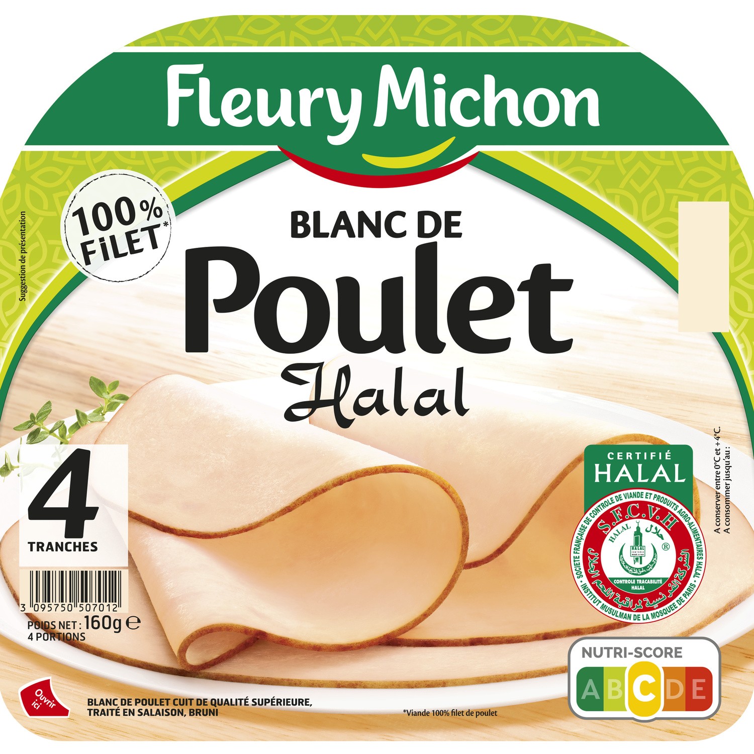 Blanc de poulet halal FLEURY MICHON