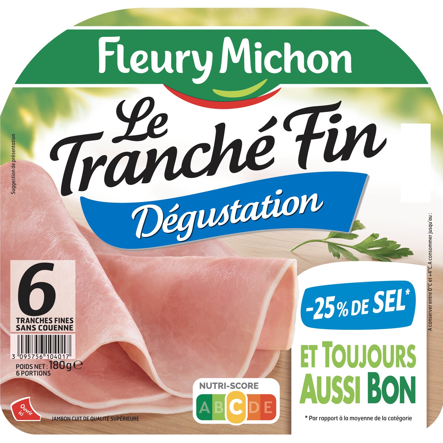 Jambon réduit en sel s/couenne FLEURY MICHON