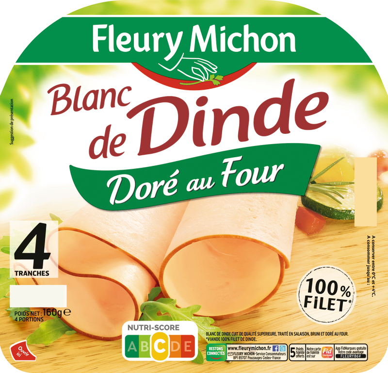 BLANC DE DINDE DORÉ AU FOUR fleury michon