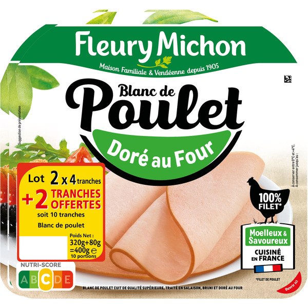 Blanc de poulet doré au four