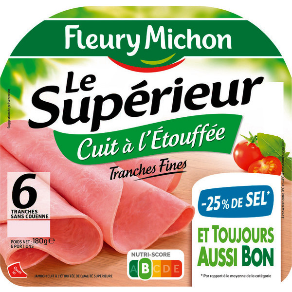 Jambon Le Supérieur Cuit à l’Étouffée -25% de sel